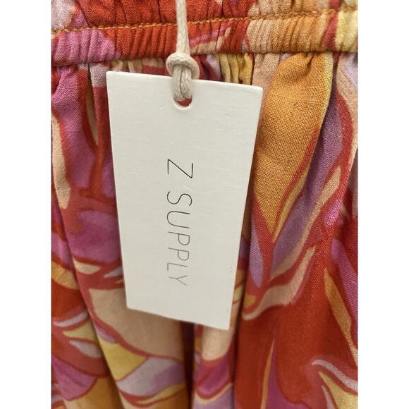 Z Supply Women’s Charmed Linen Blend Midi Dress Summer Resort Size S - Picture 4 of 6